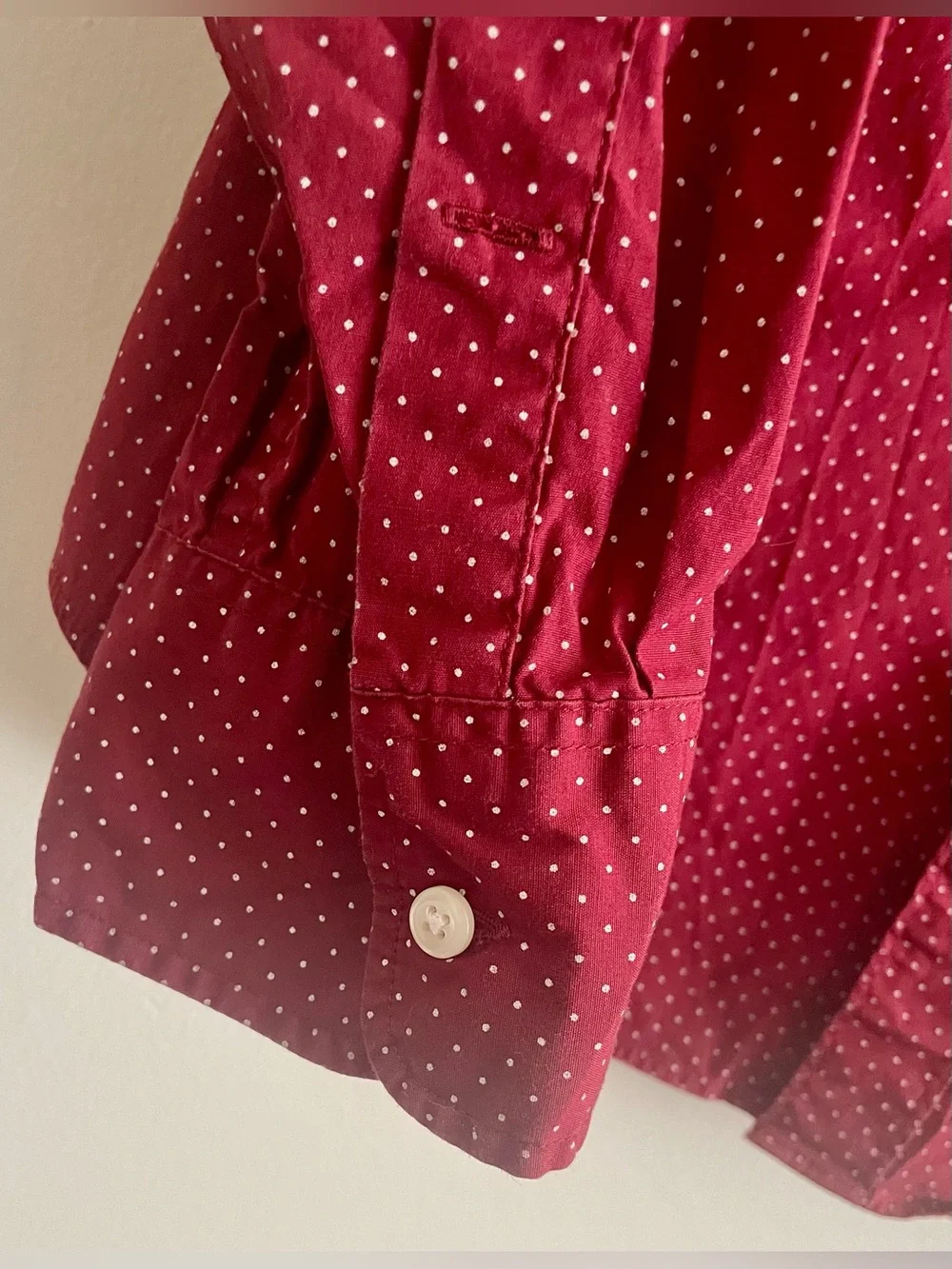🧨 J. Crew Men's Red Microdot Button-Down Shirt 🧨